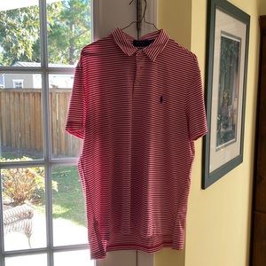 Never wore Ralph Lauren Red pin striped shirt.